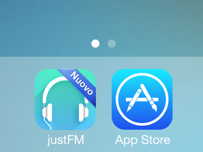 justFM! on the AppStore app appstore flat icon ios ipad iphone justfm music player radio ui