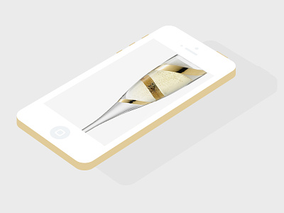 flat iPhone 5S (PSD) Champagne