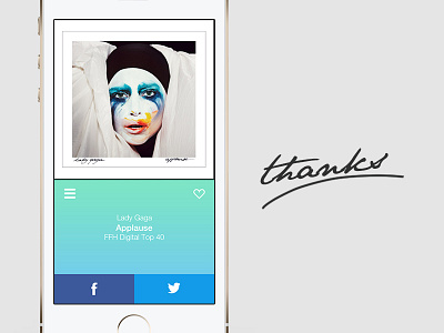 Thanks app appstore ios iphone iphone5s justfm music player radio ui