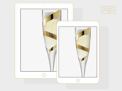 flat iPad 5 + iPad Mini Champagne