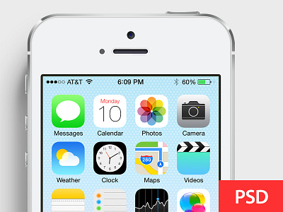 Customize screen in iOS7 devices PSD