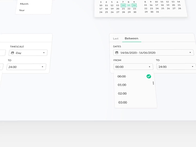 Dates Filter Component calendar component dark date design design system light platform saas yobi yoobic