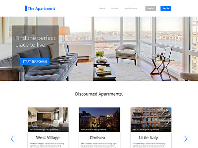 The Apartment - Website Template PSD apartment creative market psd template website