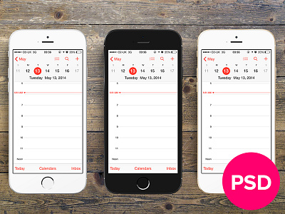 iPhone 6 all in 1 psd Mockup