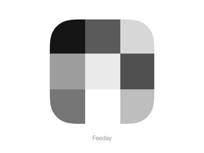 new App icon: Feeday app black feed feeday icon ios8 square today