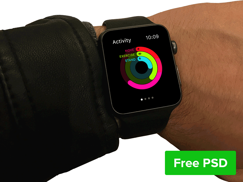 ⌚️Apple Watch Free Mockup PSD 42mm apple apple watch black free freebie ios mockup photoshop psd watch