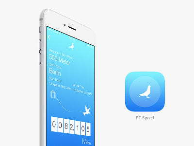 Bt Speed app blue bt speed calculate ios iphone iphone 6 pigeon speed