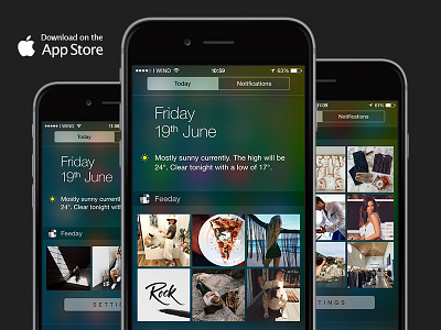 Feeday is available on App Store! app app store appstore feeday free instagram ios8 today today widget website widget