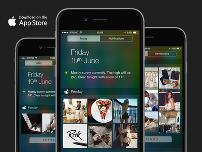 Feeday is available on App Store! app app store appstore feeday free instagram ios8 today today widget website widget