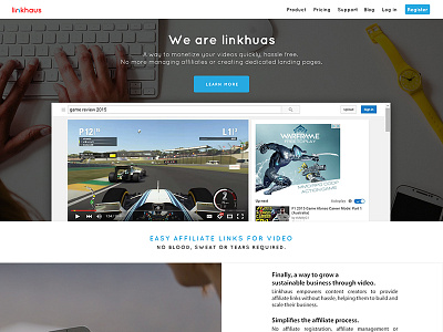 Linkhaus website landing page one page photoshop ui user experience user interface ux website