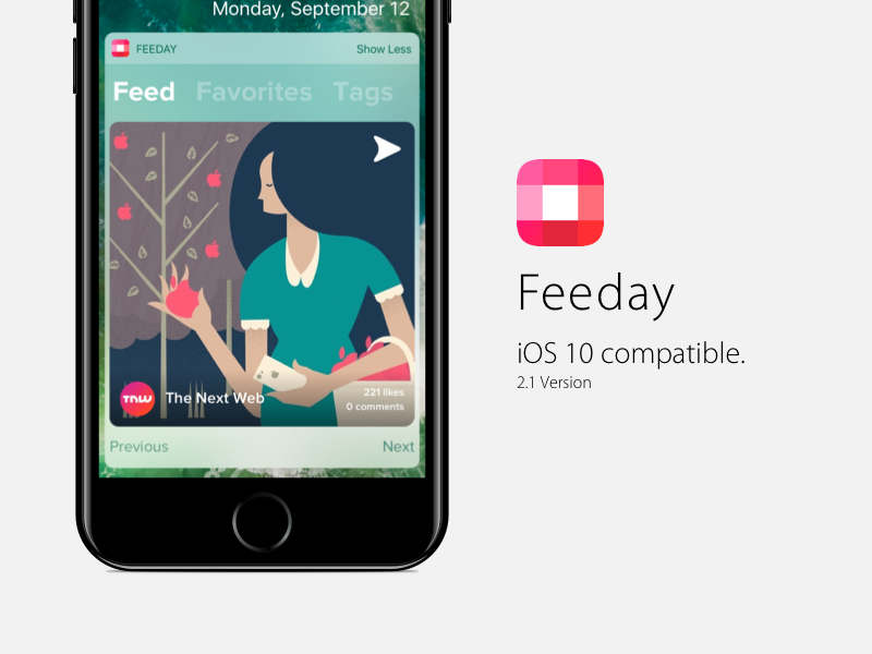 iOS 10 compatible ios10 feedayapp ios 10 photo app store iphone app instagram iphone 7 widget 2.0 feeday
