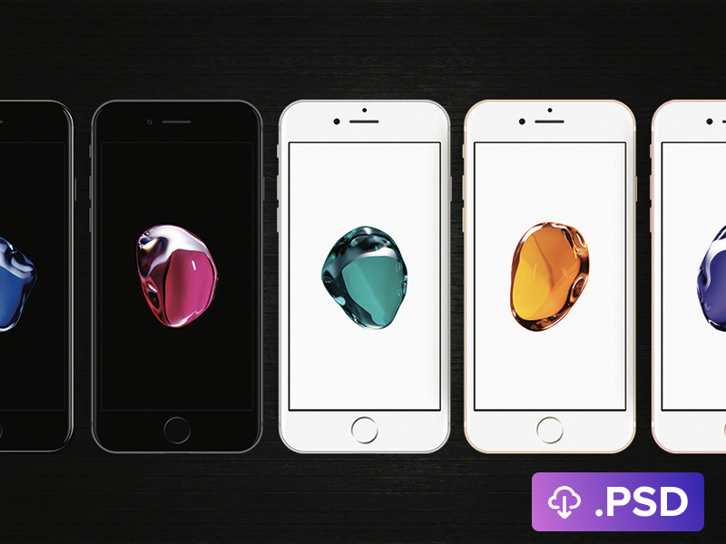 iPhone 7 .PSD quick action app download photoshop mockup psd iphone iphone7 iphone 7