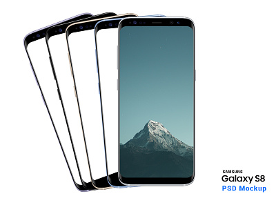 New Galaxy S8 PSD mockup android app galaxy galaxy s8 layered mockup photoshop psd resource s8 samsung samsung galaxy s8