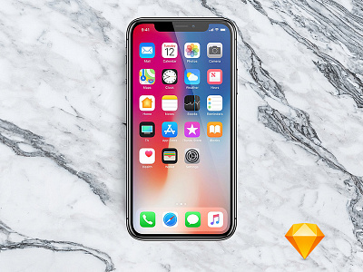 iPhone X Mockup Sketch all-in-one