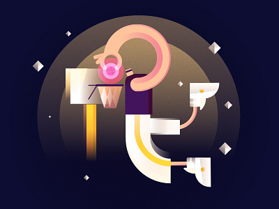 Hello Dribbble! basketball debut firstshot graphicdesign illustration vector