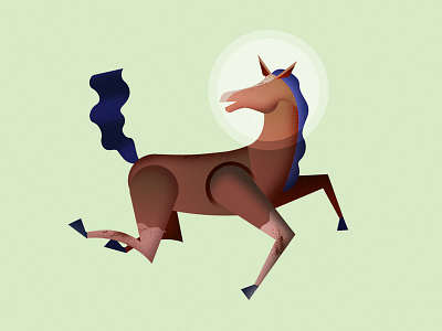 Floating Horse animal design graphic horse illustration photoshop