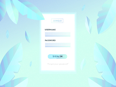 Ice Jungle / #1 Sign Up DailyUI 001 1 challenge daily dailyui design gradient sign in ui ux