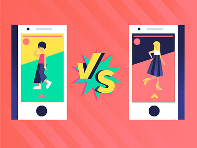 Instagram Story Battle ad battle fashion instagram mobile phone pink story stripes vs