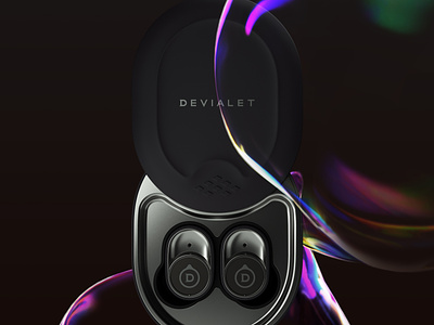 Earbuds Gemini by Devialet 3d 3d artist 3d design 3d designer c4d cinema 4d model octane product product design realism render