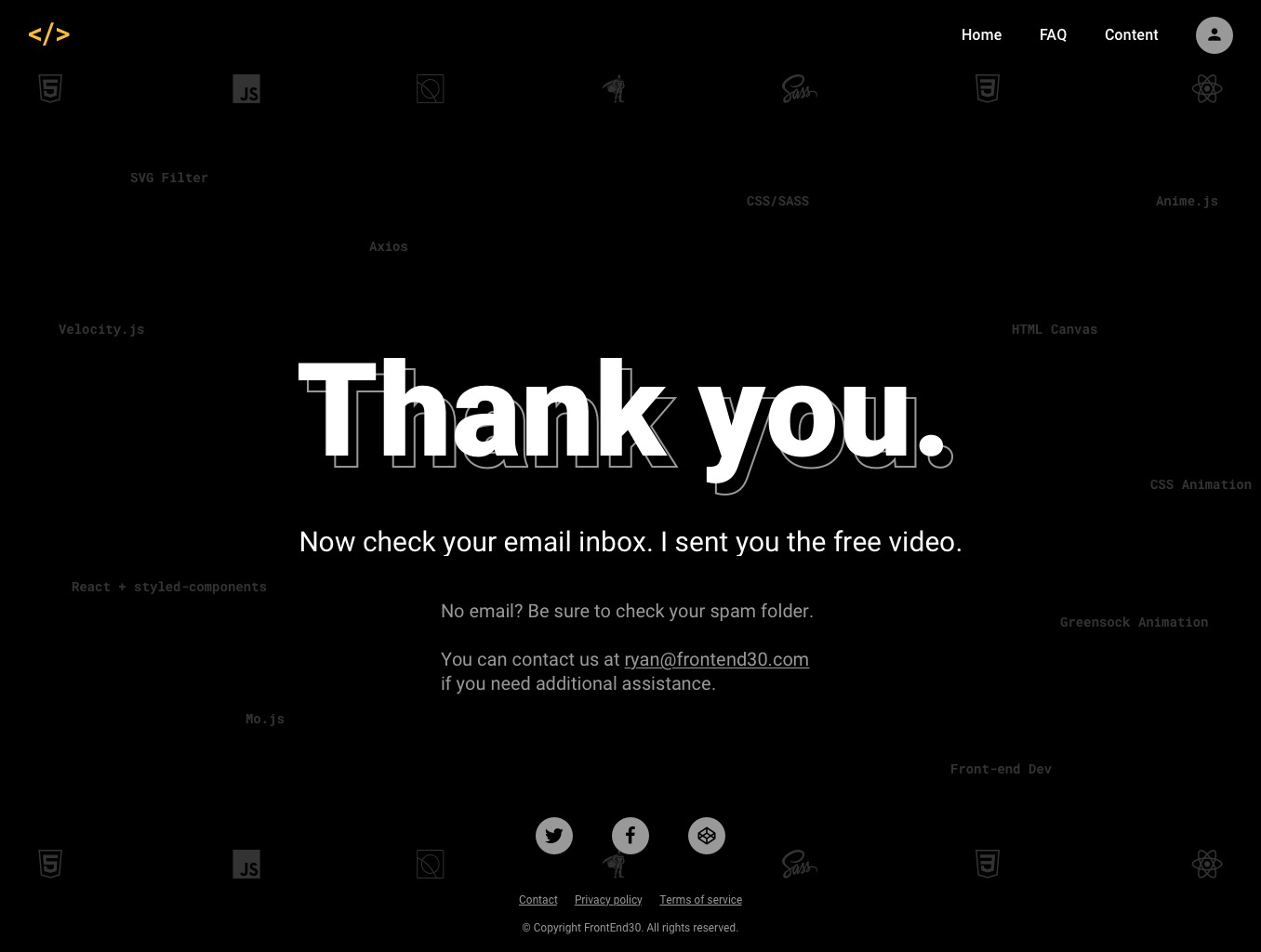 #dailyUI Thank You page by nana on Dribbble
