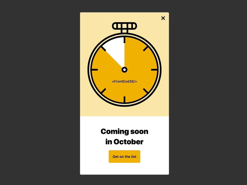 Countdown Timer Animation for coming soon page