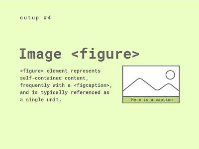Cutup #4 Image <figure> branding css figure caption graphic design illustration illustrator infographic typography ui