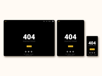 404 page for FrontEnd30 website / UI design 404 404 page dark theme intro page ui design web web design