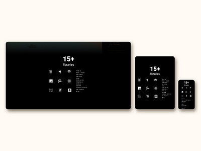 libraries page for FrontEnd30 website / UI design