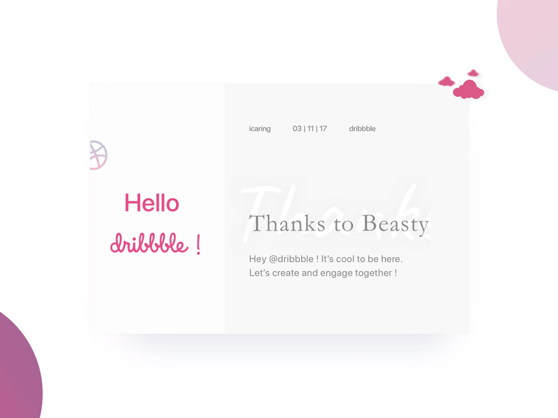 Hello Dribbble article dribbble first shot