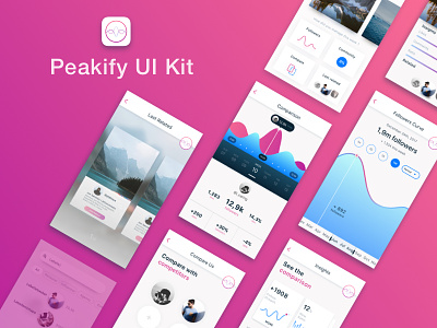Ui Kit analytics app chart debut instagram ios ios 11 kit mobile ui ux