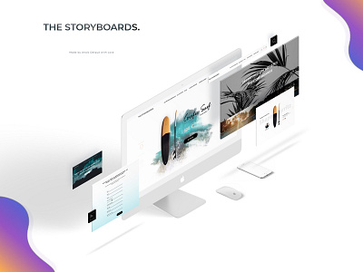 THE STORYBOARDS. art marketplace minimal mockup skate surf ui ux webdesign website