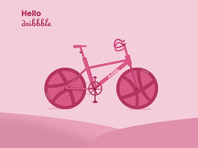 Dribbble bike bicycle illustration