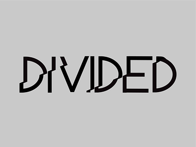 Divided branding design logo typography