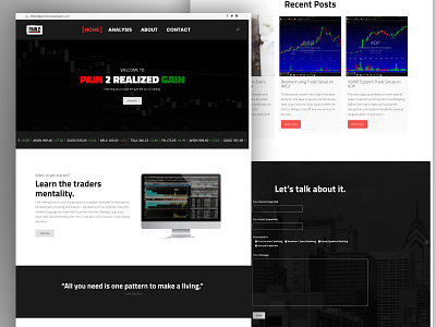 Website Design for P2RG blog blog design design stock market ticker trading ui website
