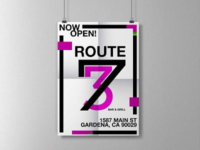 Route 73 Poster Concept branding design poster print design