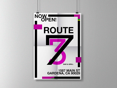 Route 73 Poster Concept branding design poster print design