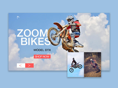 Motor Bike Store Concept Header design ecommerce shop ui web design