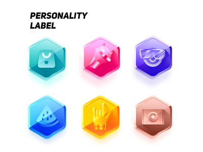 personality label icon color icon app