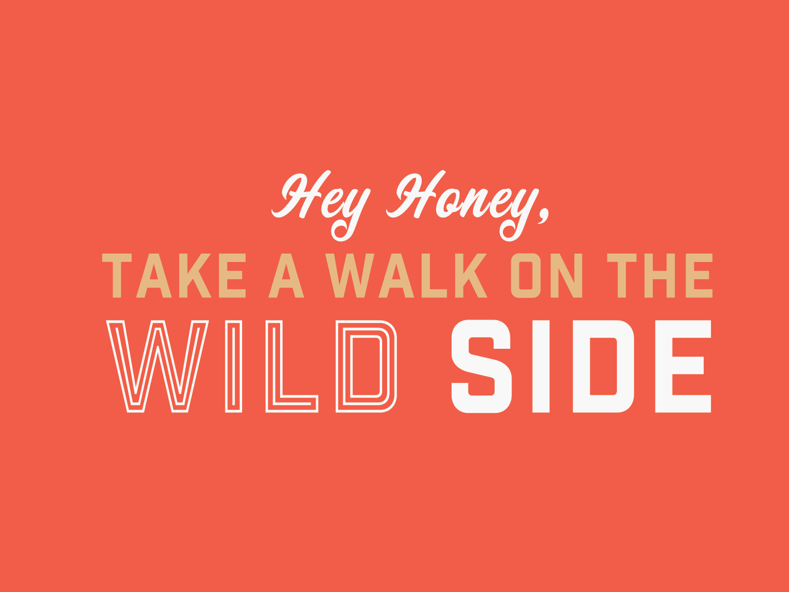 wild side animation neon sign typography