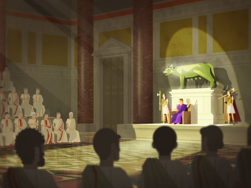 'Roman Senate' - Digital Painting from Documentary by James Tuer on