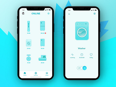 The concept of intelligent home appliances mobile UI