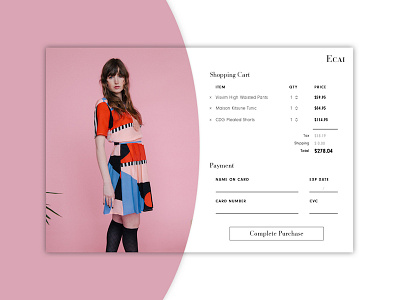 Credit Card Checkout - Daily UI clothing site credit card checkout daily ui daily ui 2