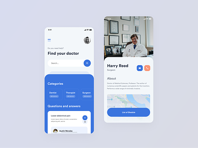 Online clinic app android app clean design doctor ios medical app medical care online clinic ui ux