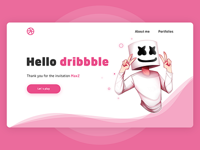 Hello Dribbble design dribbble first shot hello dribbble marshmello