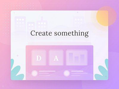 Create something | Landing page clean design icon illustration ui ux vector