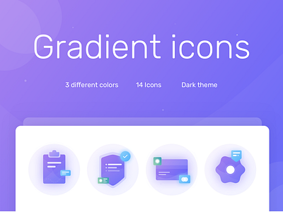 Freebie gradient icon set
