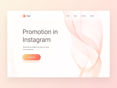 Promotion in Instagram Landing Page clean design icon illustration instagram landing page lp promotion ui vector