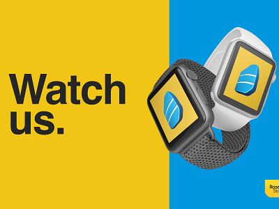 Watch apple watch branded color block design logo rosetta stone