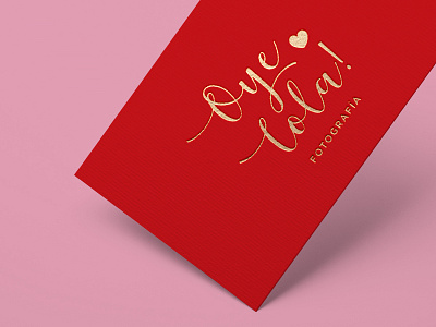Oye Lola! Card branding business card business card design hot stamping logo moma bm red and pink branding