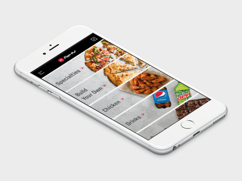 Hey Dribbble! interaction design mobile pizza ui ux visual design